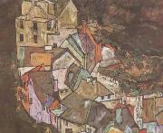 Egon Schiele, Edge of Town (Kruman Town Crescent III) (mk12)